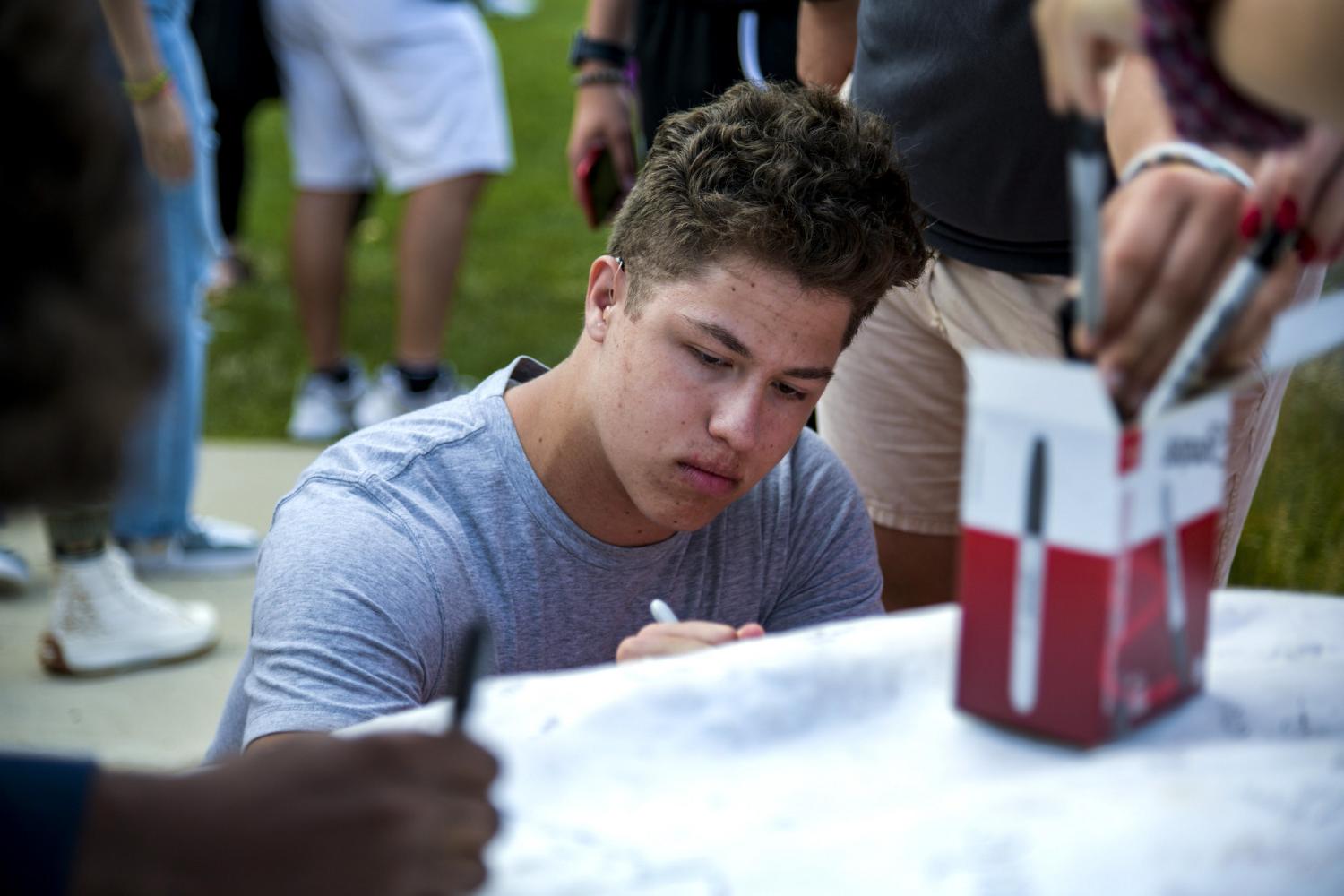 Today, students sign their names on Kissing Rock when they first arrive on campus, and four years later when they graduate.